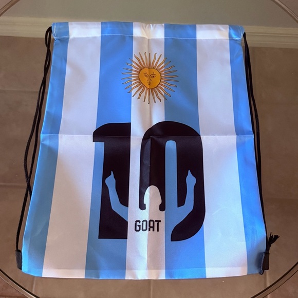 Blue & White GOAT Drawstring Backpack - Picture 7 of 7